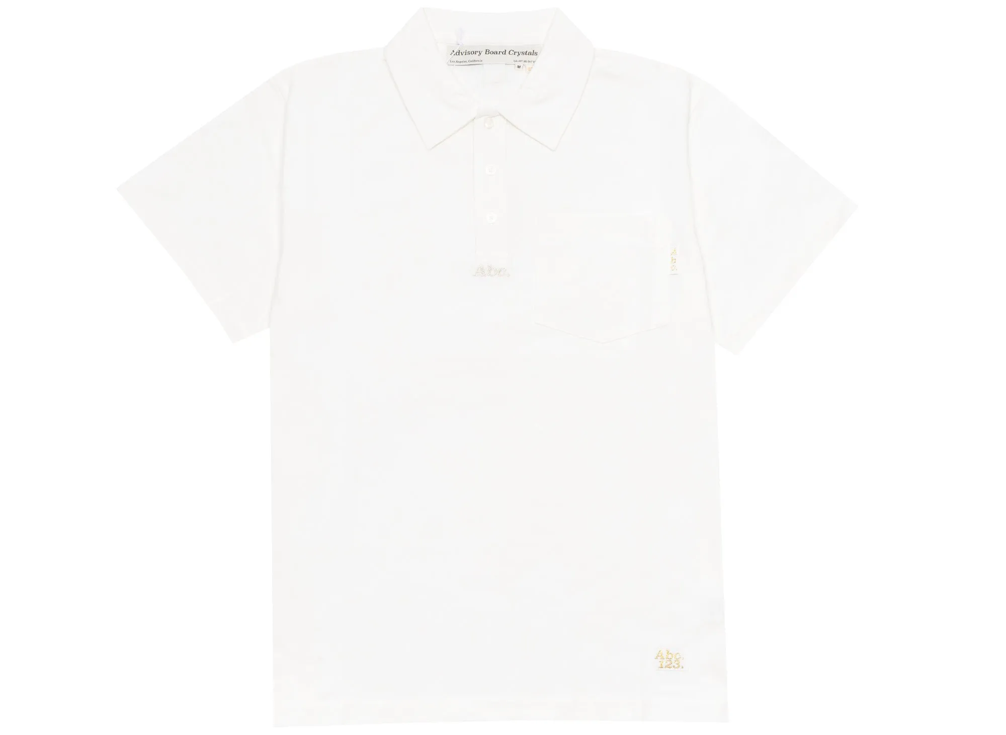 Advisory Board Crystals Abc. 123 Short Sleeve Polo Shirt in Selenite