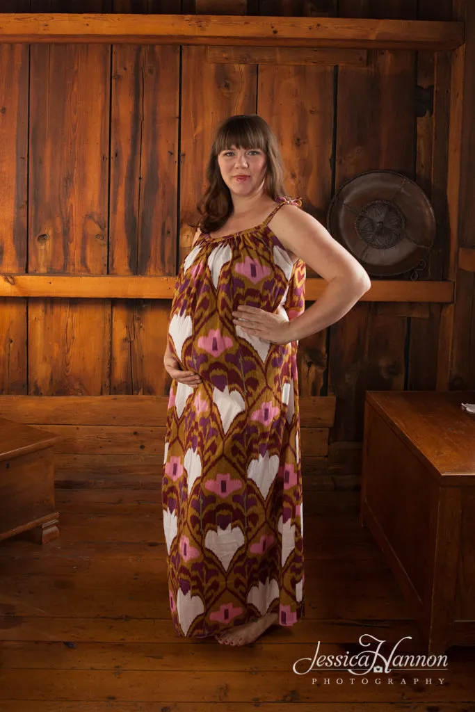 Aztec Maternity Maxi Pillowcase Dress Summer Dress