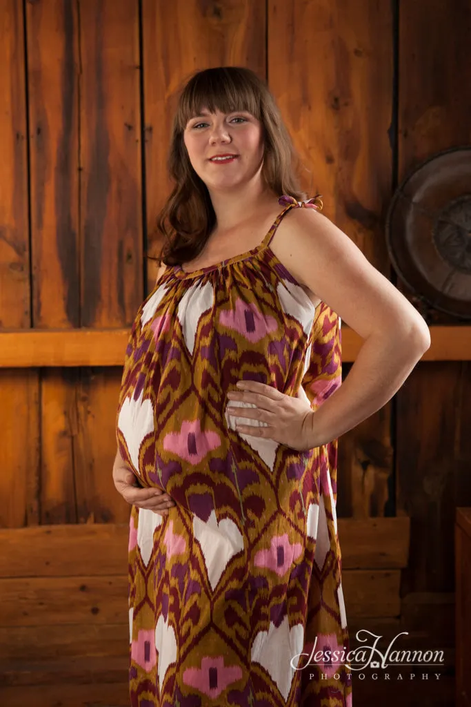 Aztec Maternity Maxi Pillowcase Dress Summer Dress