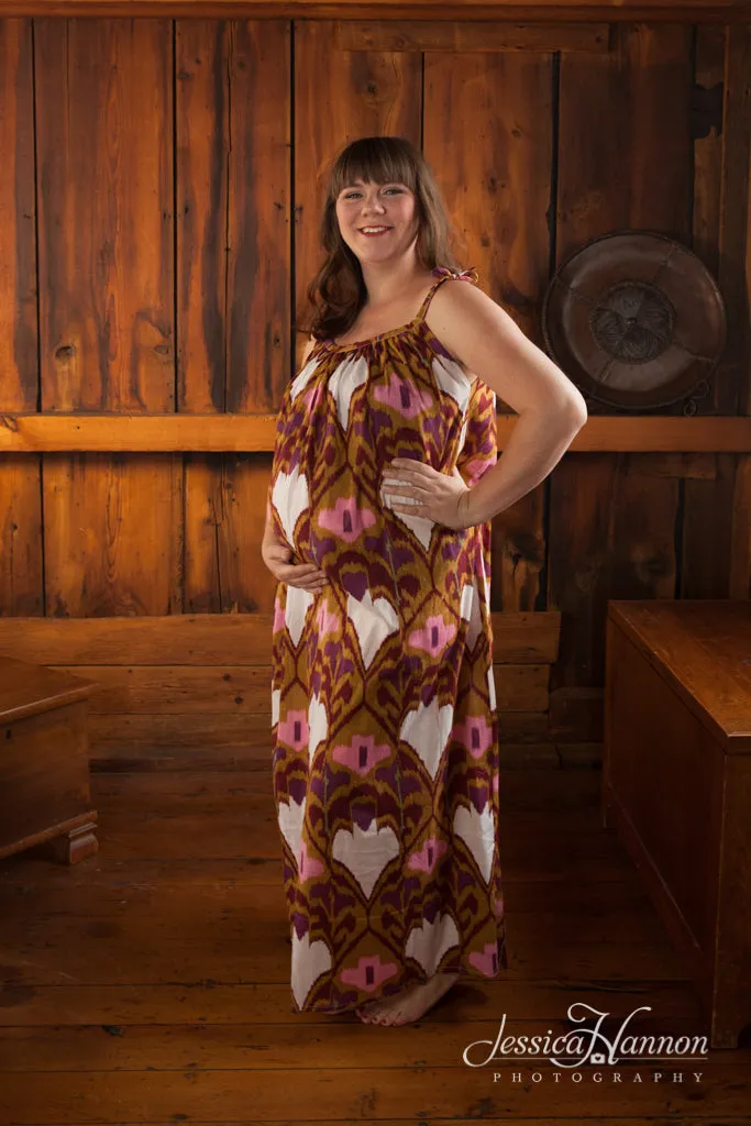 Aztec Maternity Maxi Pillowcase Dress Summer Dress