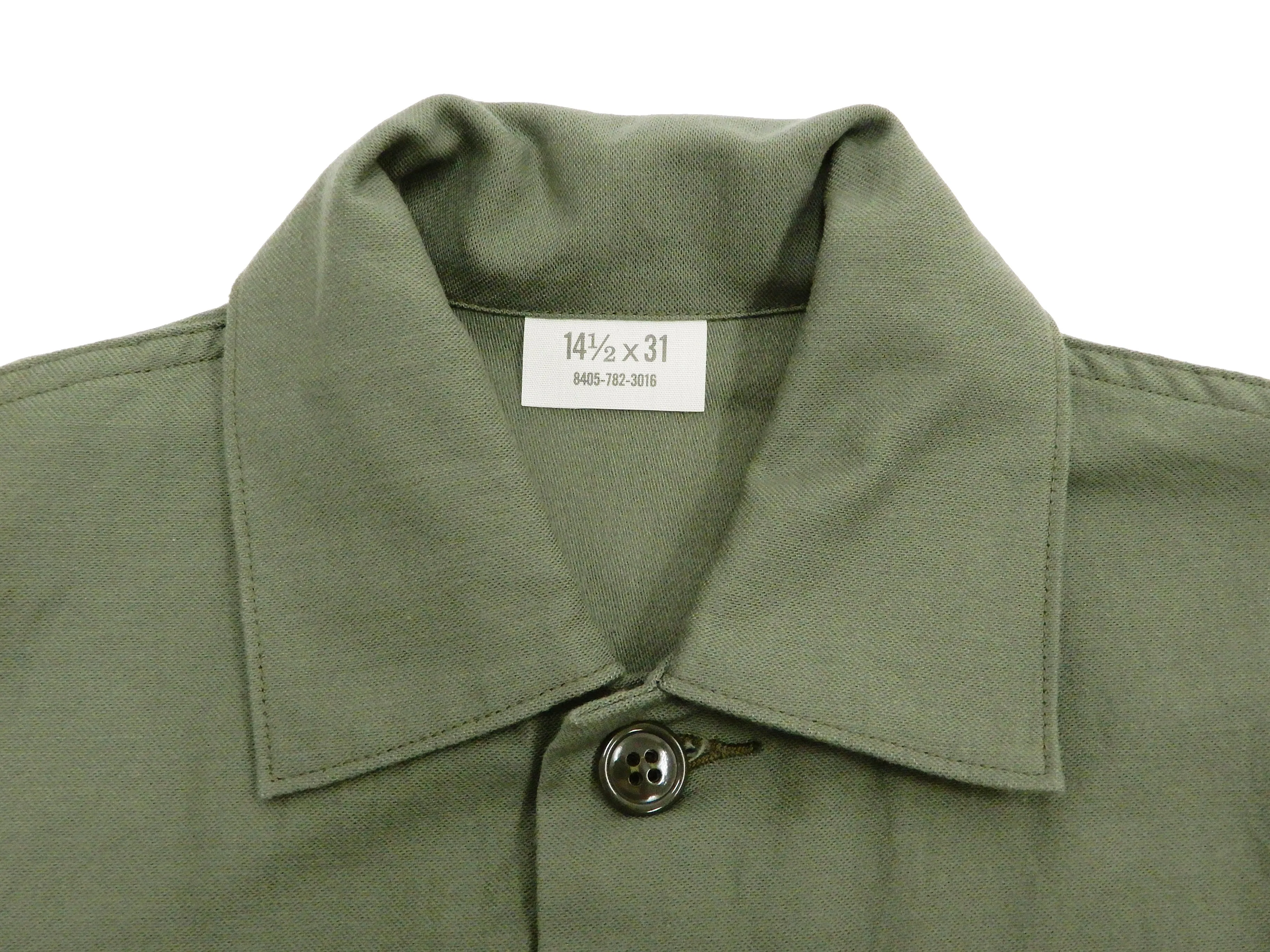 Buzz Rickson OG-107 Utility Shirt Men's Plain Short Sleeve Army Shirt BR38671 Olive