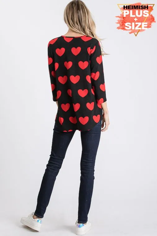 Candy Heart Crush Criss Cross Chest Top