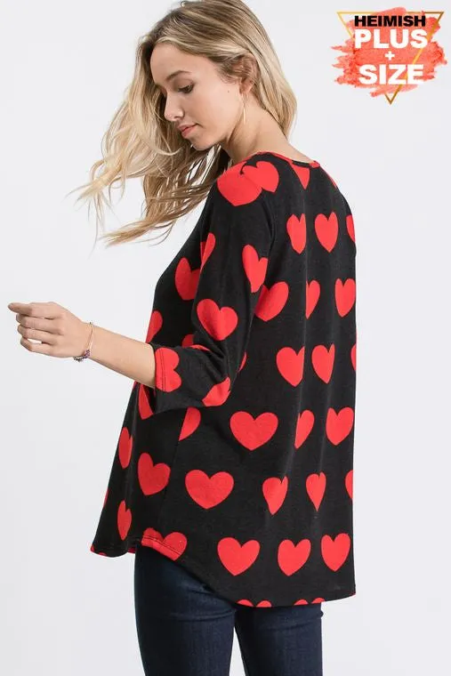 Candy Heart Crush Criss Cross Chest Top