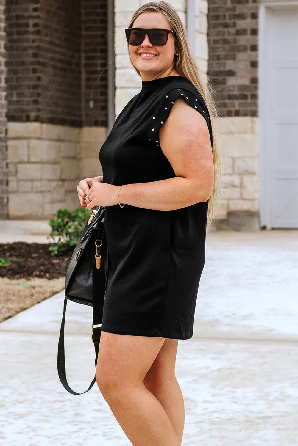 Cap Sleeve Plus Size T-shirt Dress