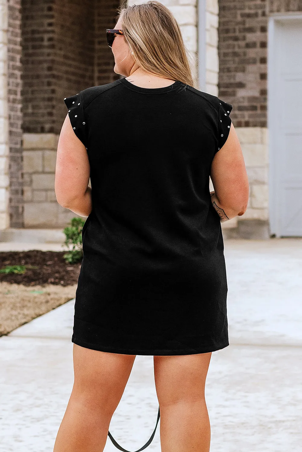 Cap Sleeve Plus Size T-shirt Dress