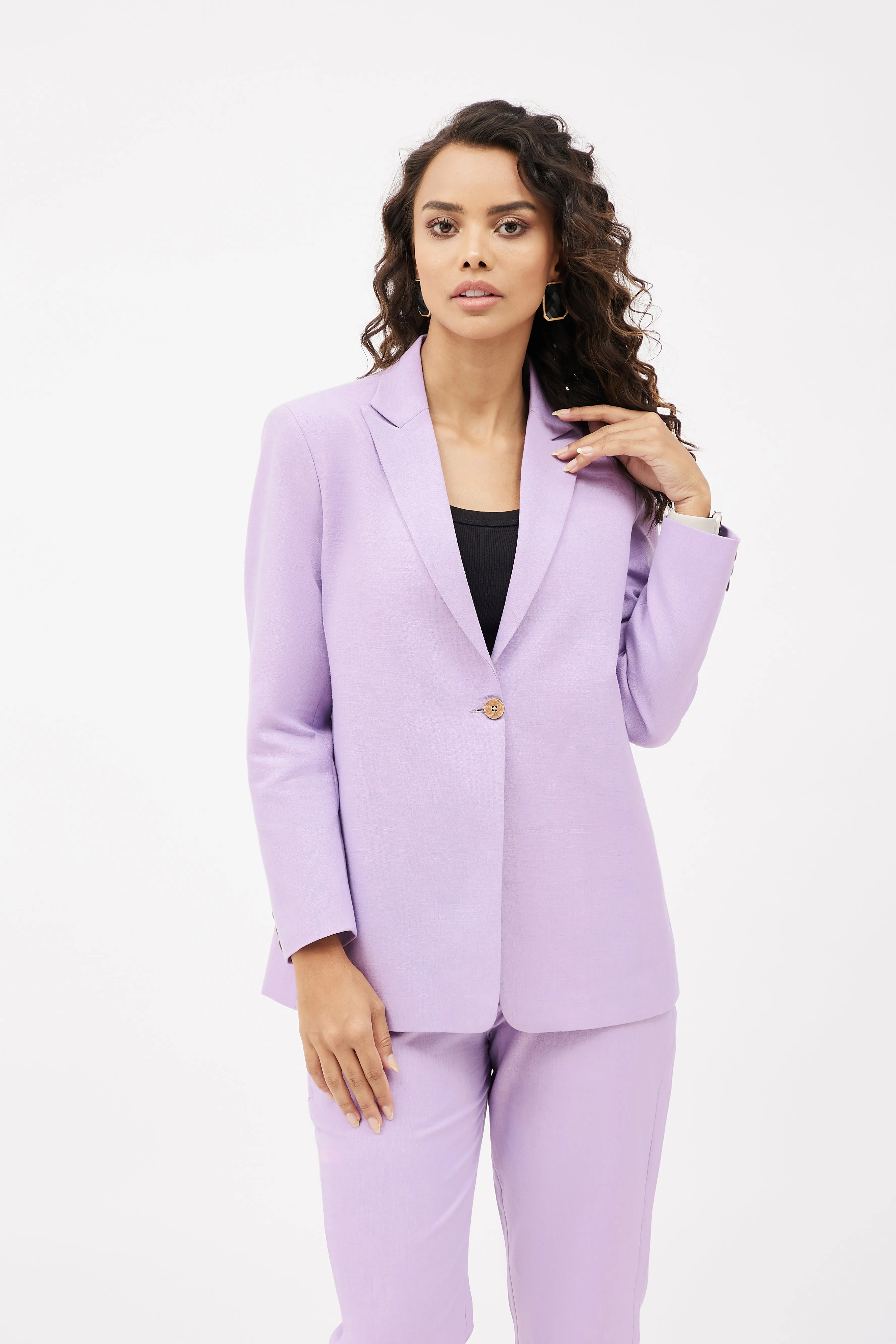 Classic Work Blazer & Trouser Set - Lilac