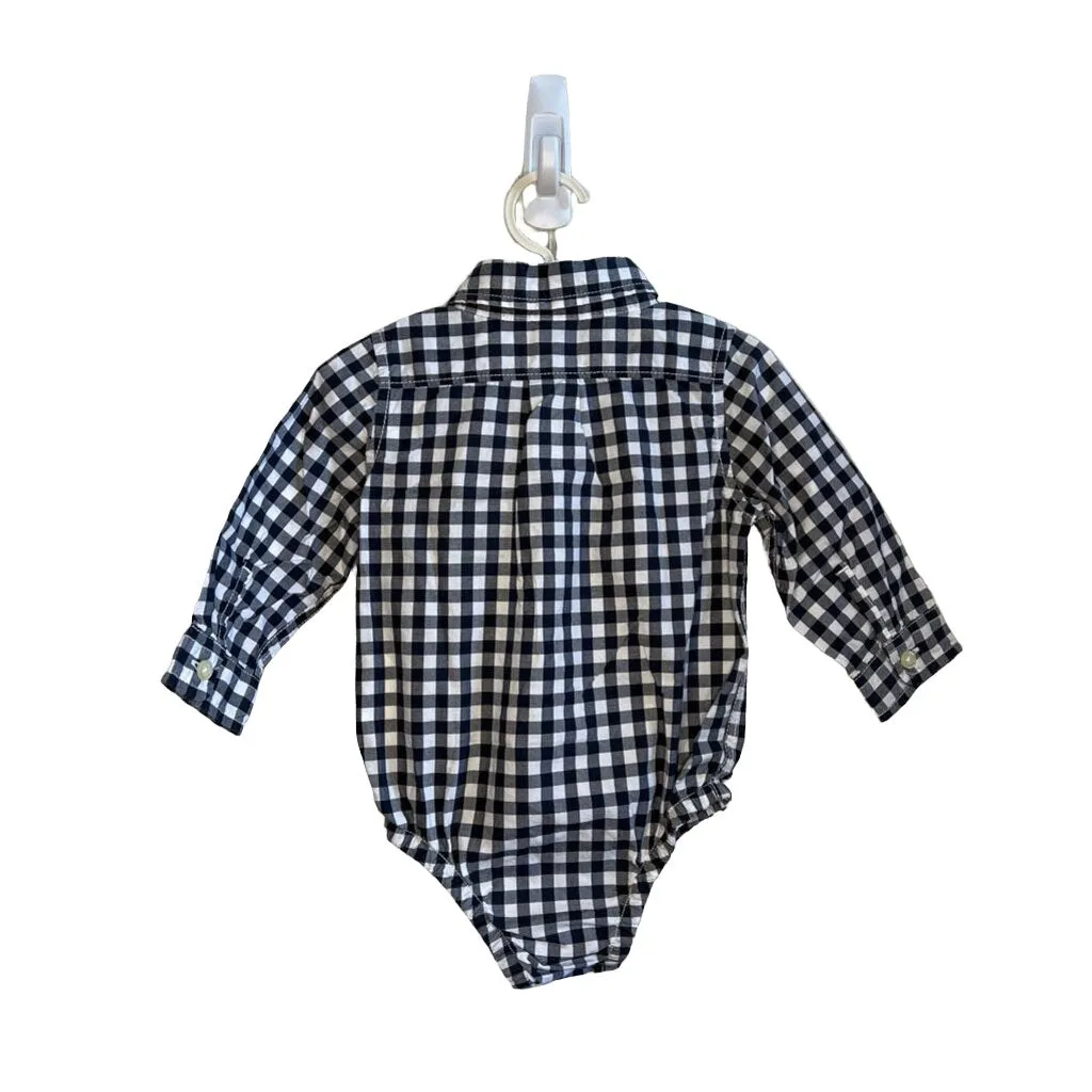 Collared Button-Up LS Onesie