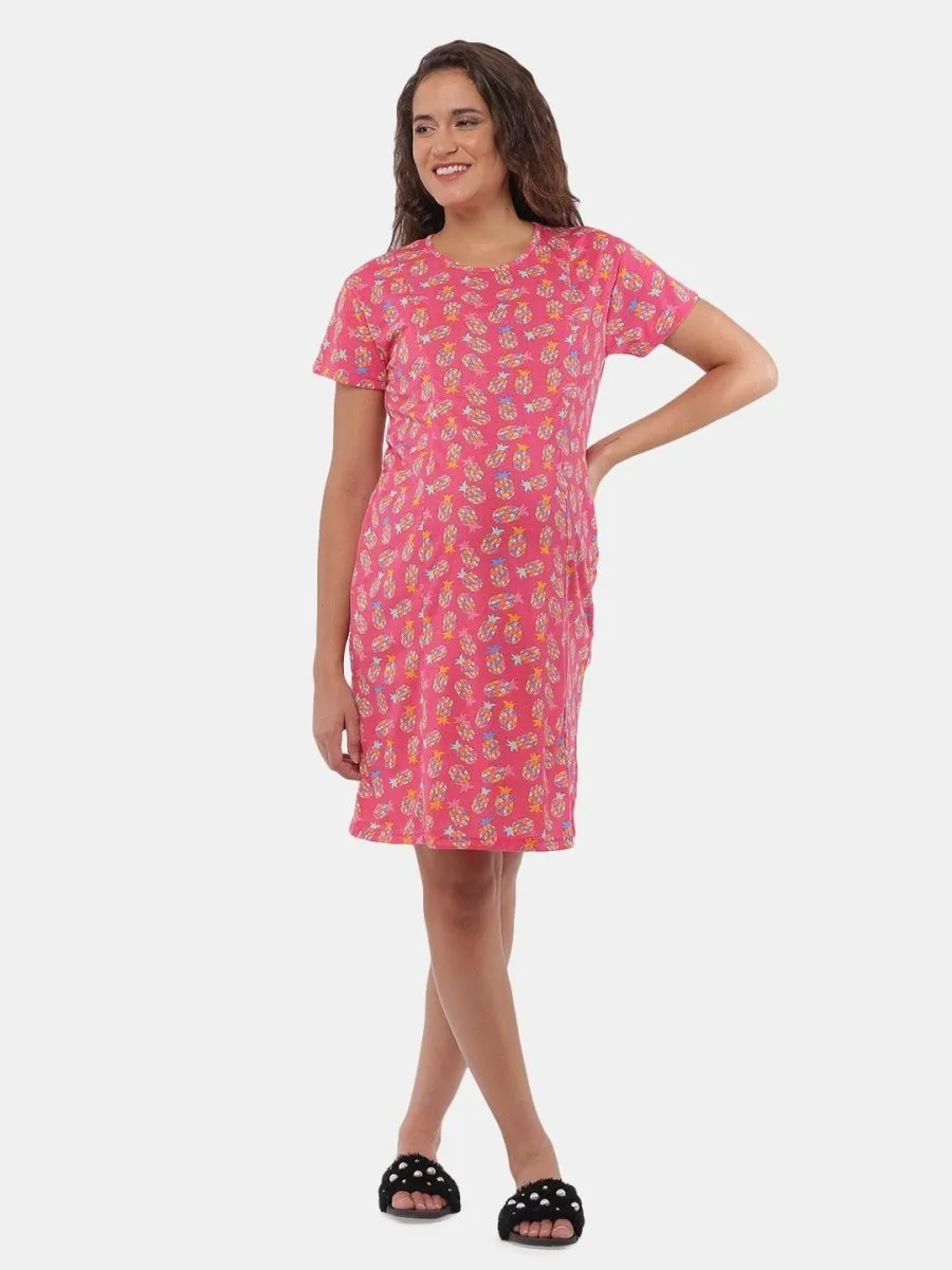 Combo Of Lookin' Pine & Baby On Board Maternity T-Shirt Dress