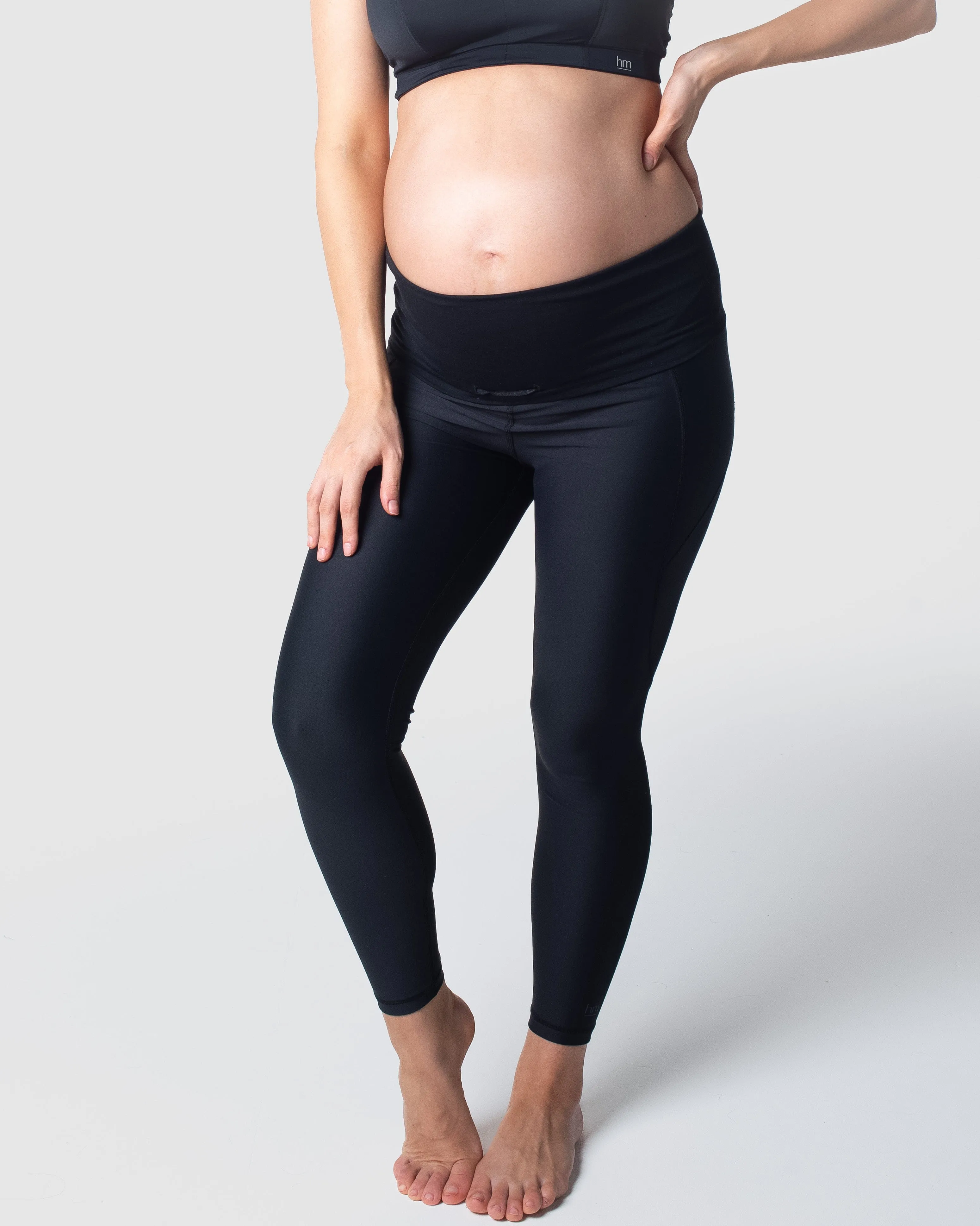 FOCUS BLACK MATERNITY SPORTS LEGGINGS