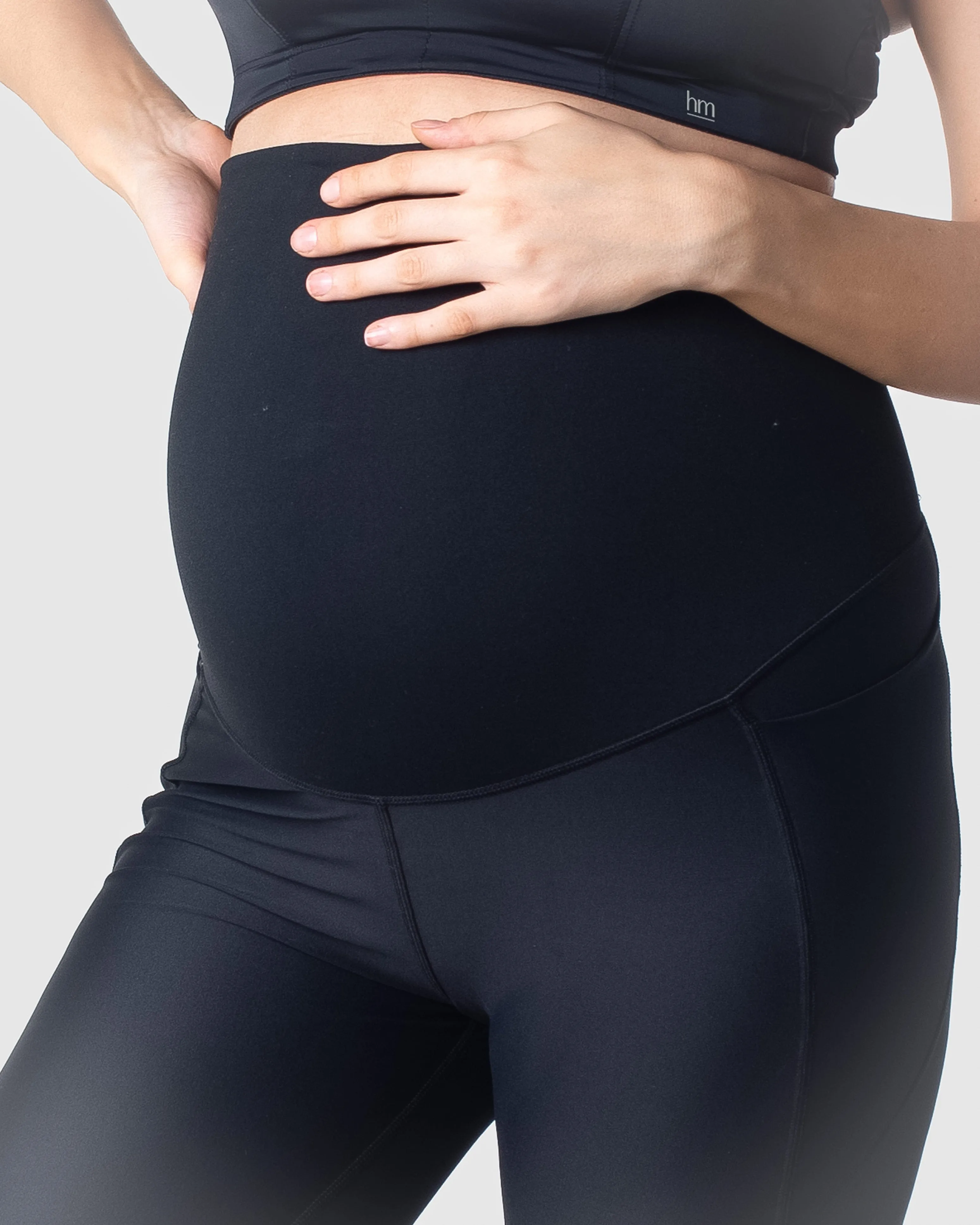 FOCUS BLACK MATERNITY SPORTS LEGGINGS