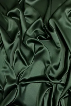 Forest Green Charmeuse Silk Fabric