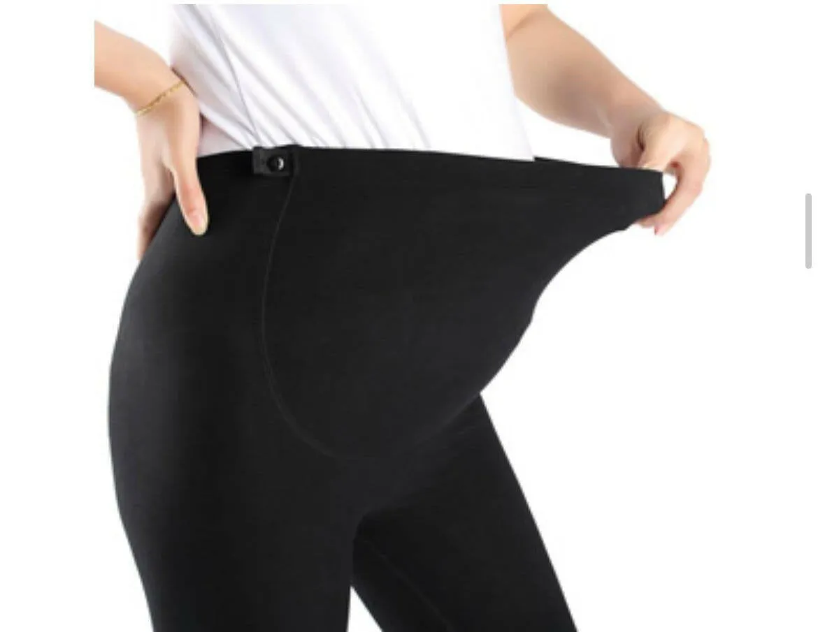 Foucome High Waisted Maternity Pants - Black