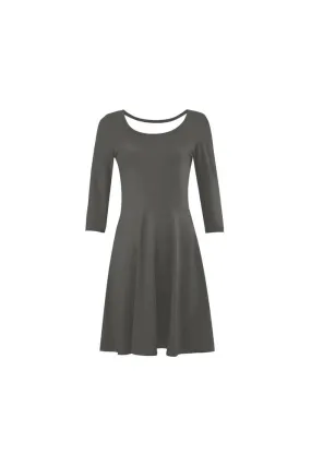 Gray Wolf 3/4 Sleeve Swing/Sundress