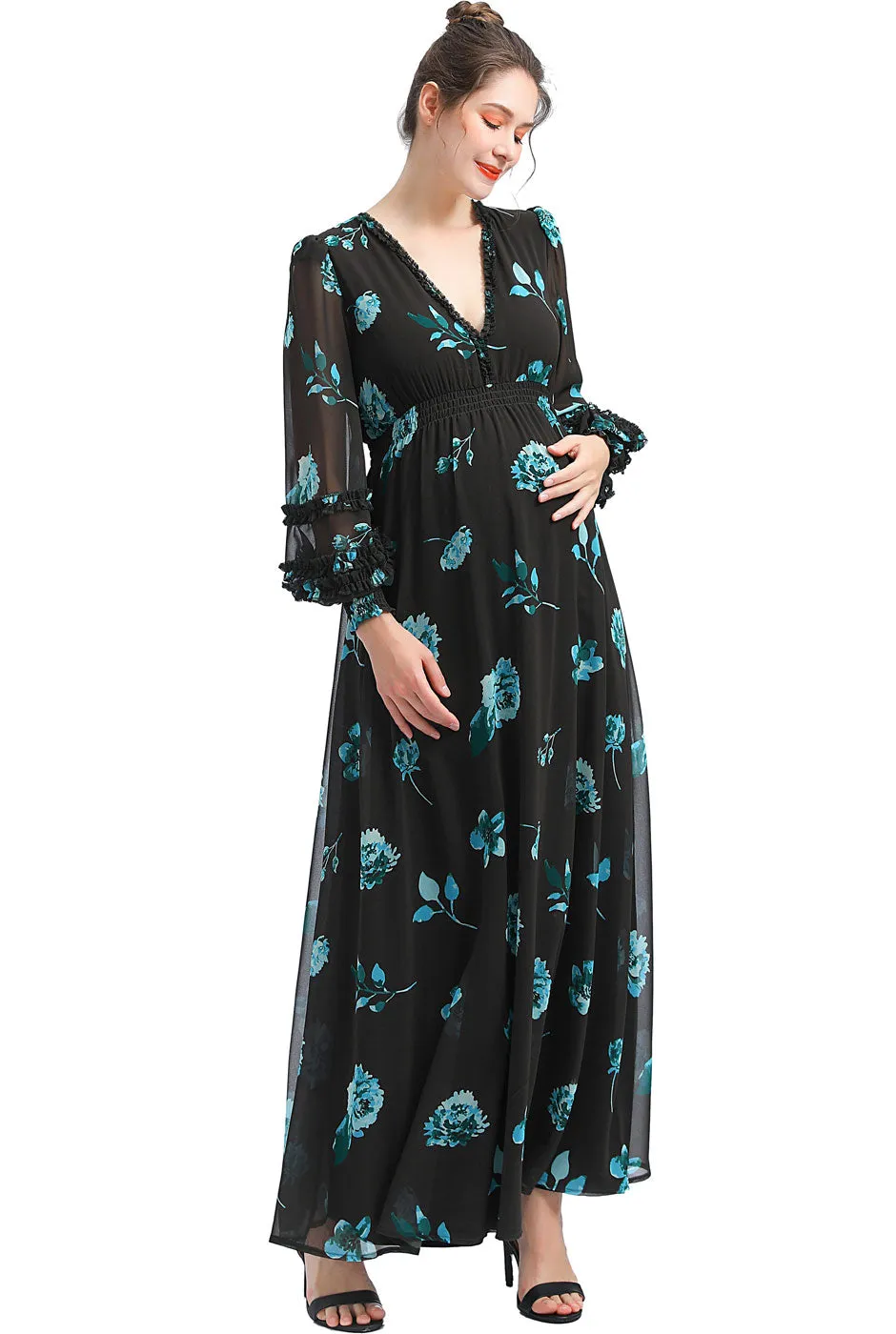 Kimi   Kai Maternity "Elena" Maxi Dress