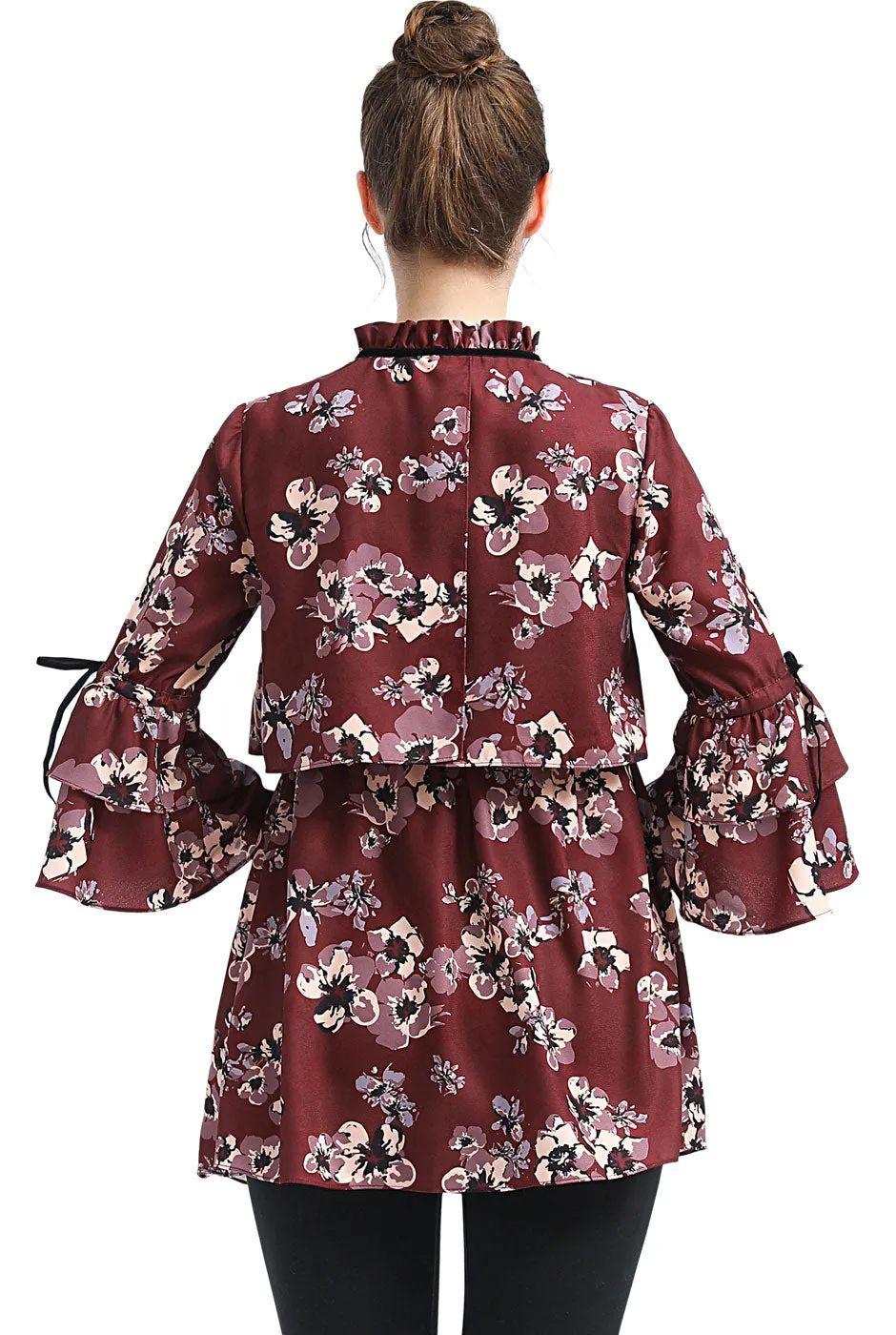 Kimi   Kai Maternity "Gracie" Nursing Floral Print Blouse