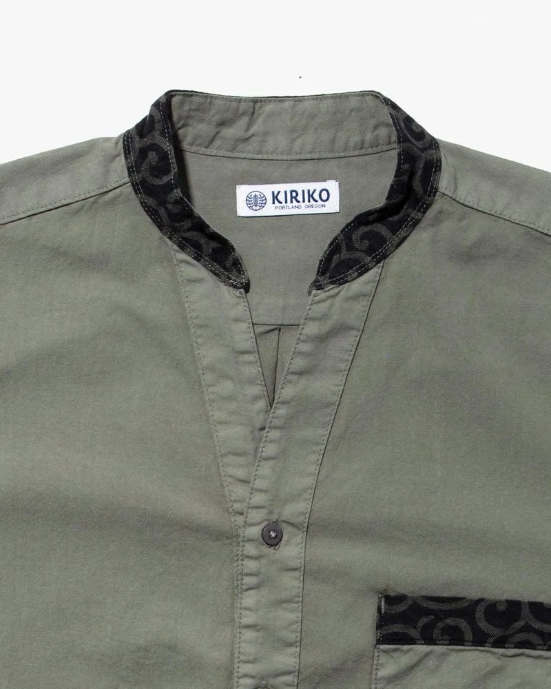 Kiriko Original Shirt, Long Sleeve Button-Up, Mandarin Collar, Tokusa Karakusa