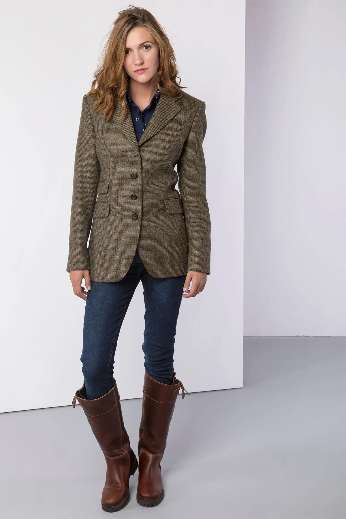 Ladies Long Tweed Blazer