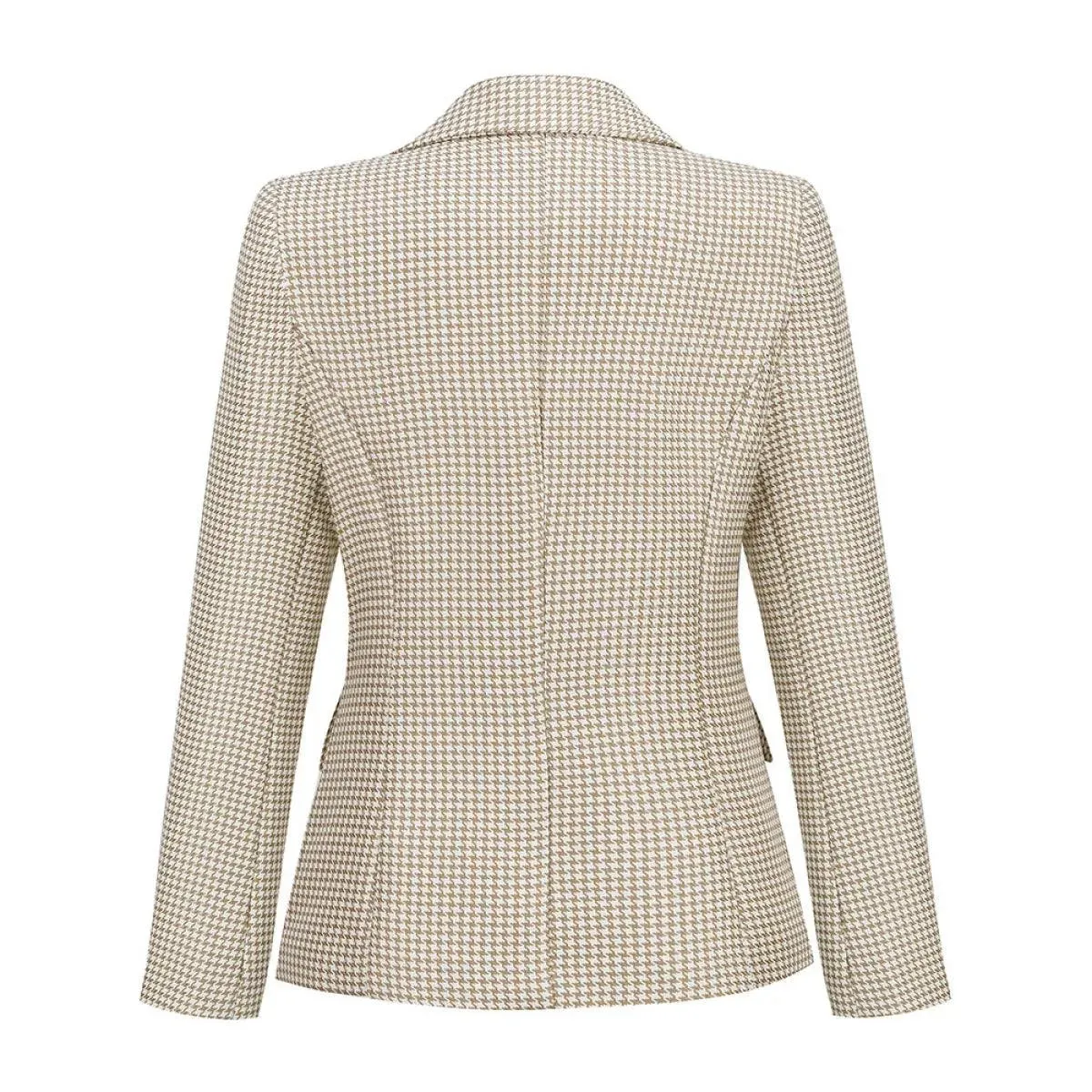 Lapel Houndstooth Blazer