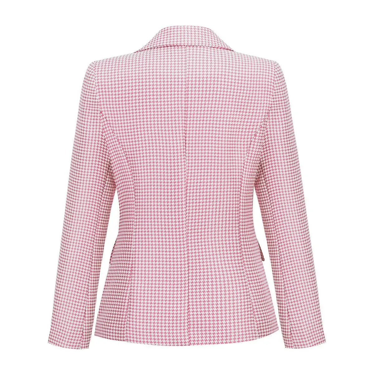 Lapel Houndstooth Blazer