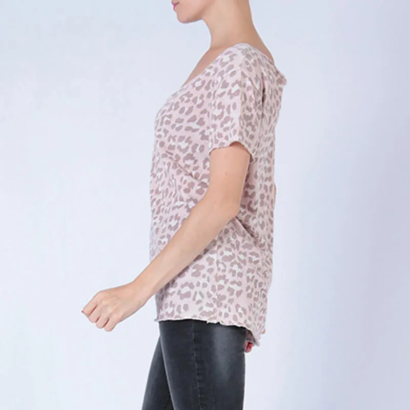 Laura Leopard Top Light Pink