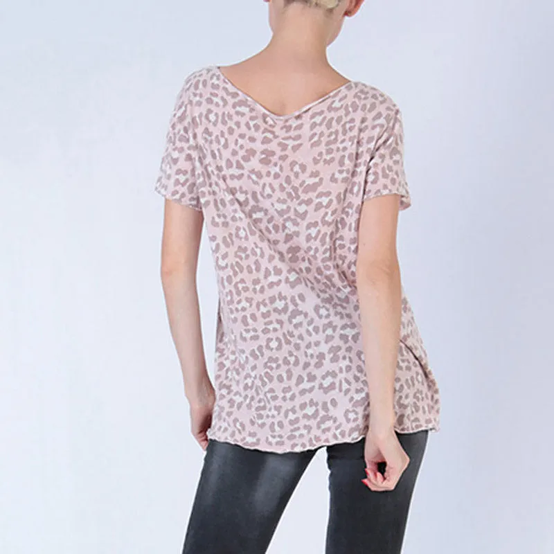 Laura Leopard Top Light Pink