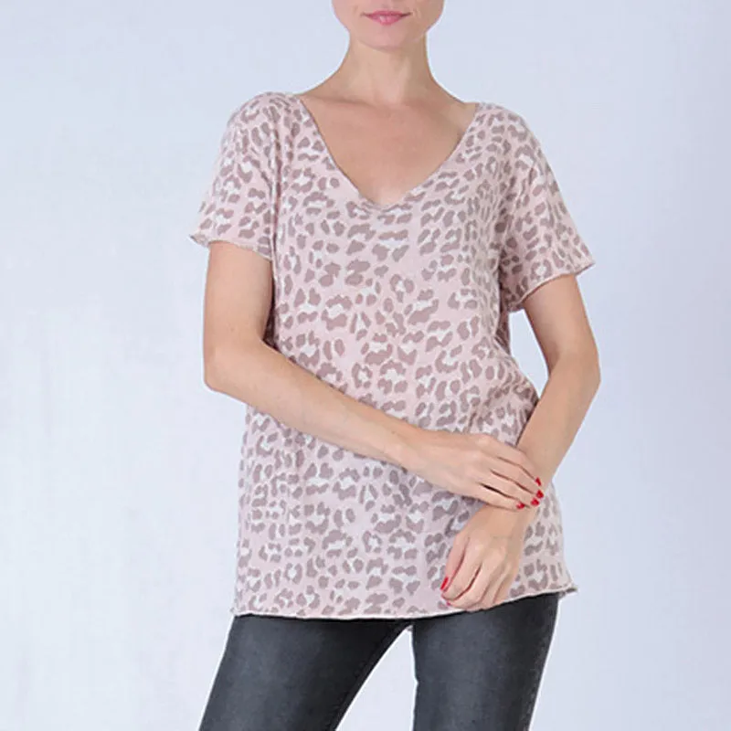 Laura Leopard Top Light Pink