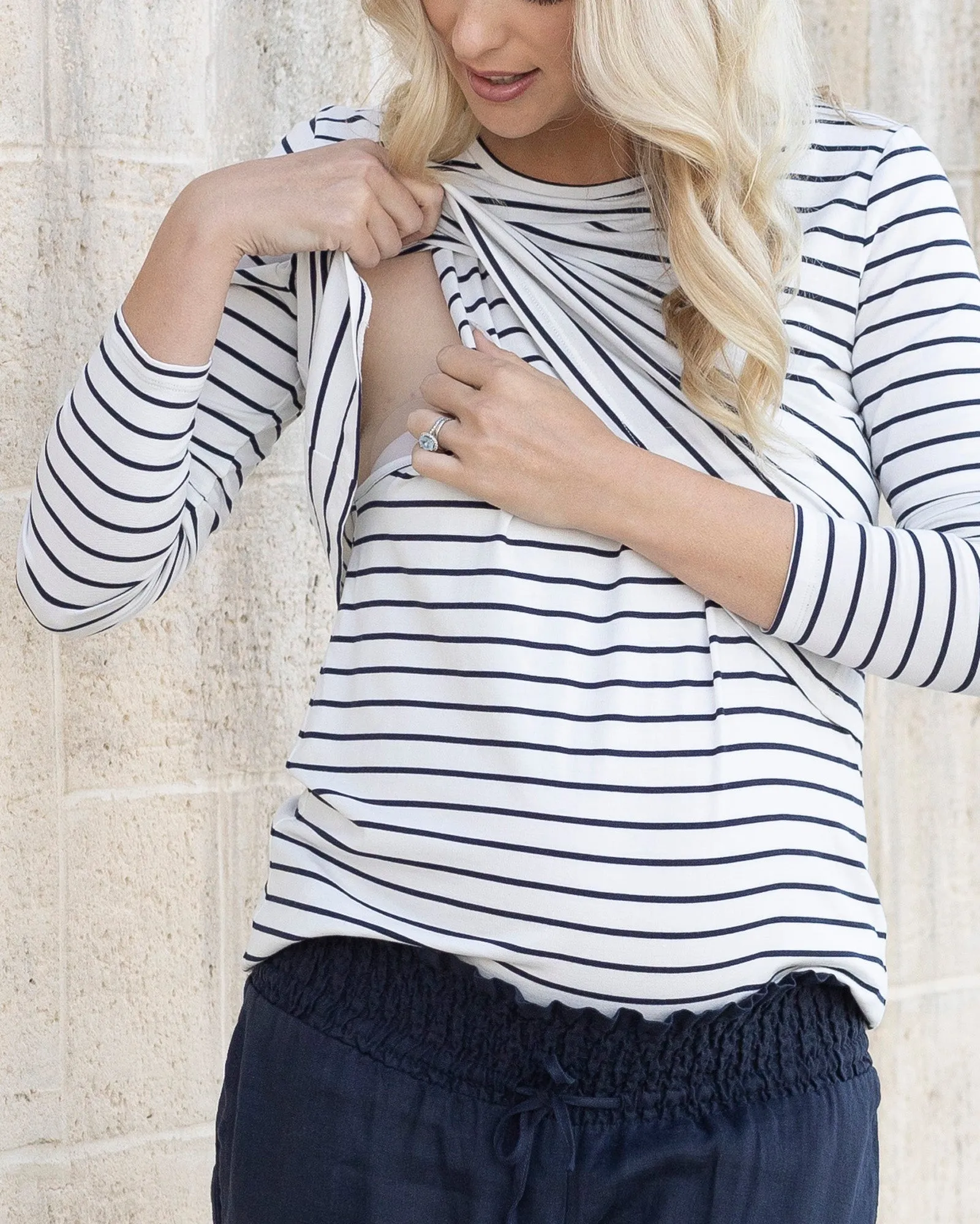 Leonie Maternity/ Nursing Stripe Top