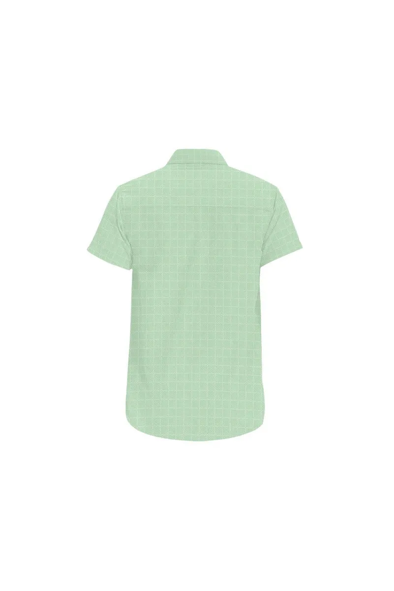 Lime Lattice Men's All Over Print Short Sleeve Shirt (Model T53)