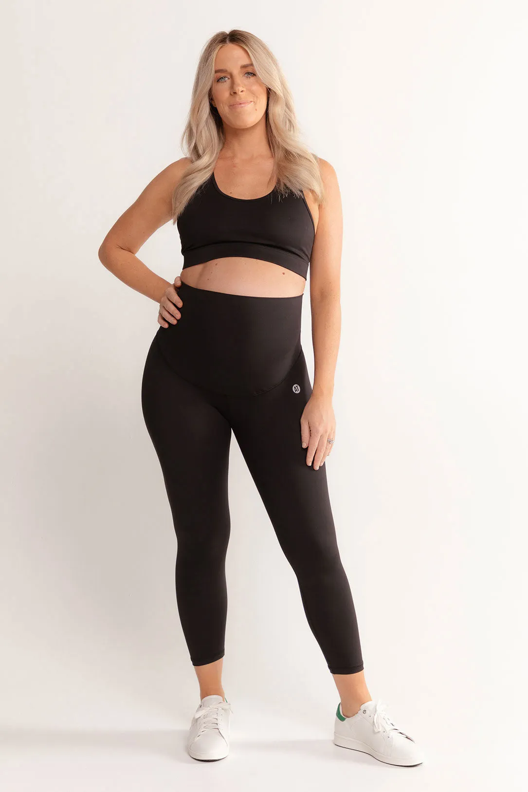 Mama Maternity Leggings 7/8 Length - Black