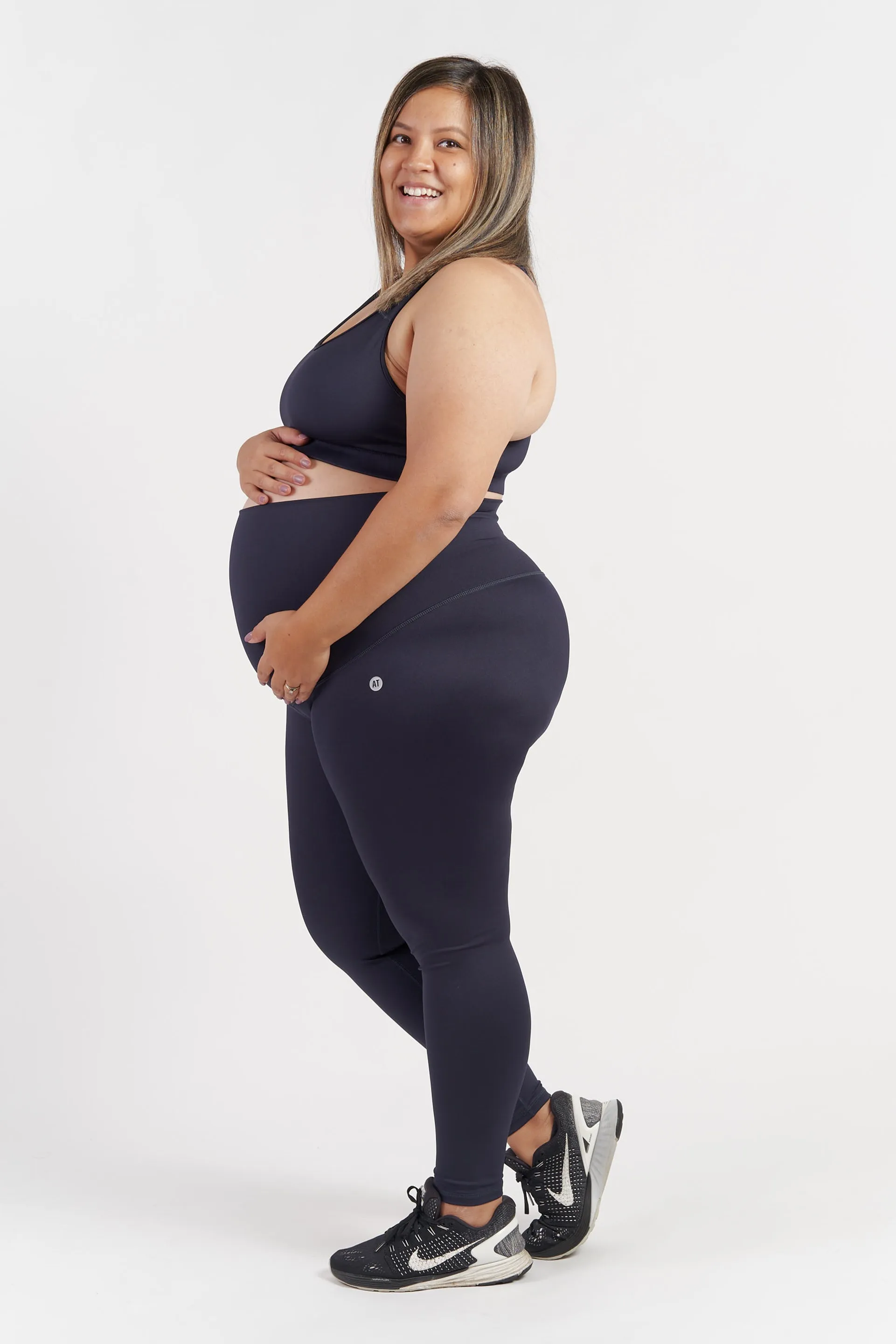 Mama Maternity Leggings Full-Length - Navy