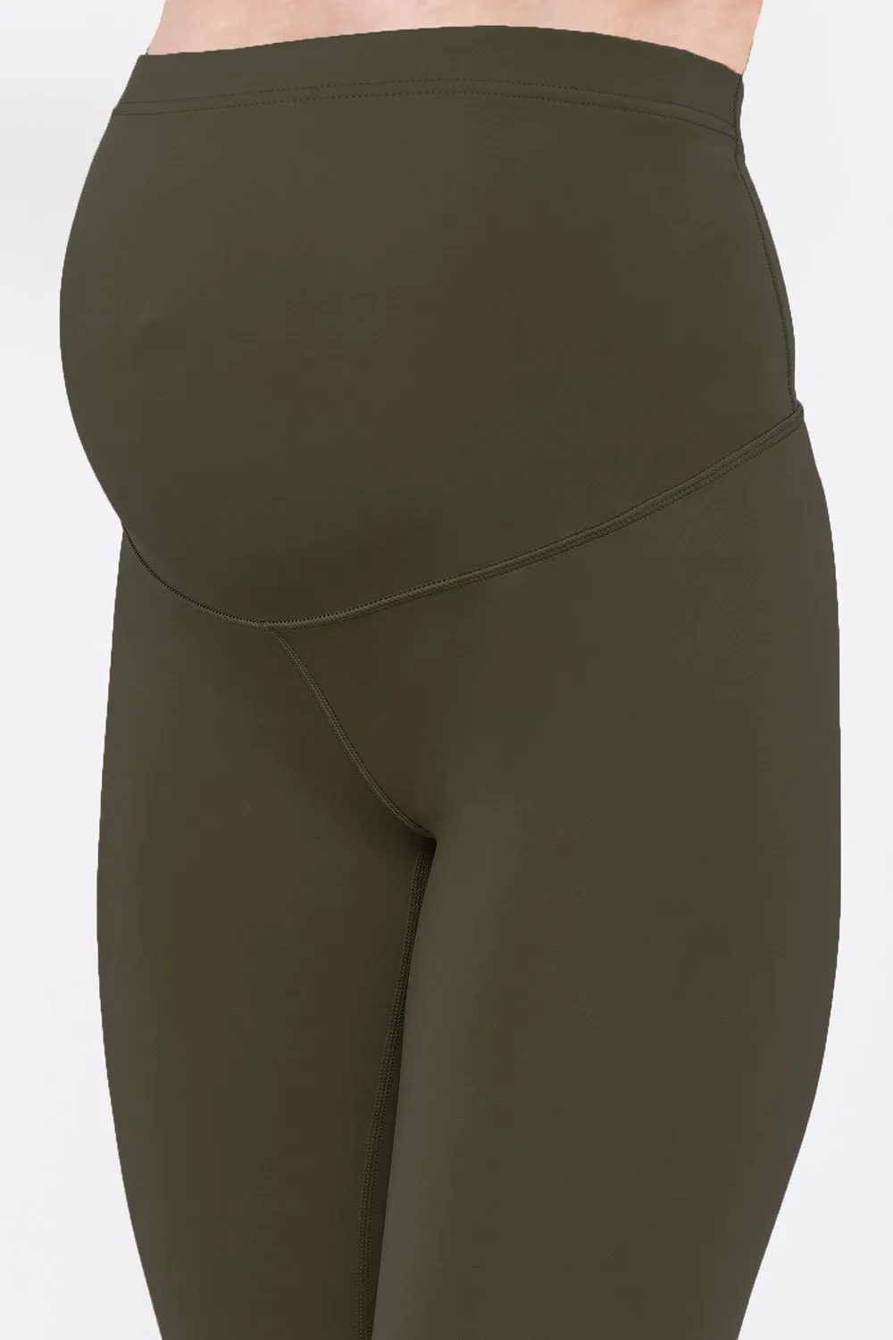 Maternity Focus 7/8 Sports Leggings - Olive Green