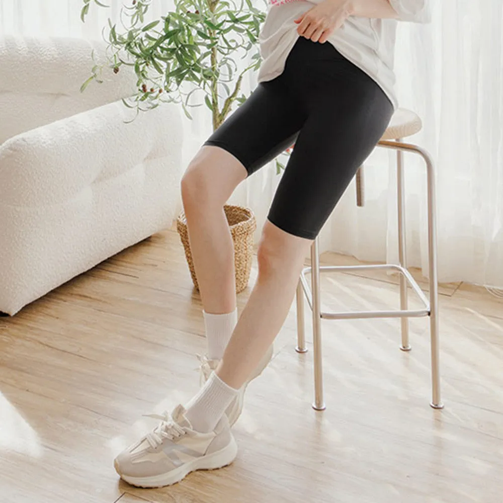 Maternity UV Protection Cooling Elastic Biker Shorts Leggings