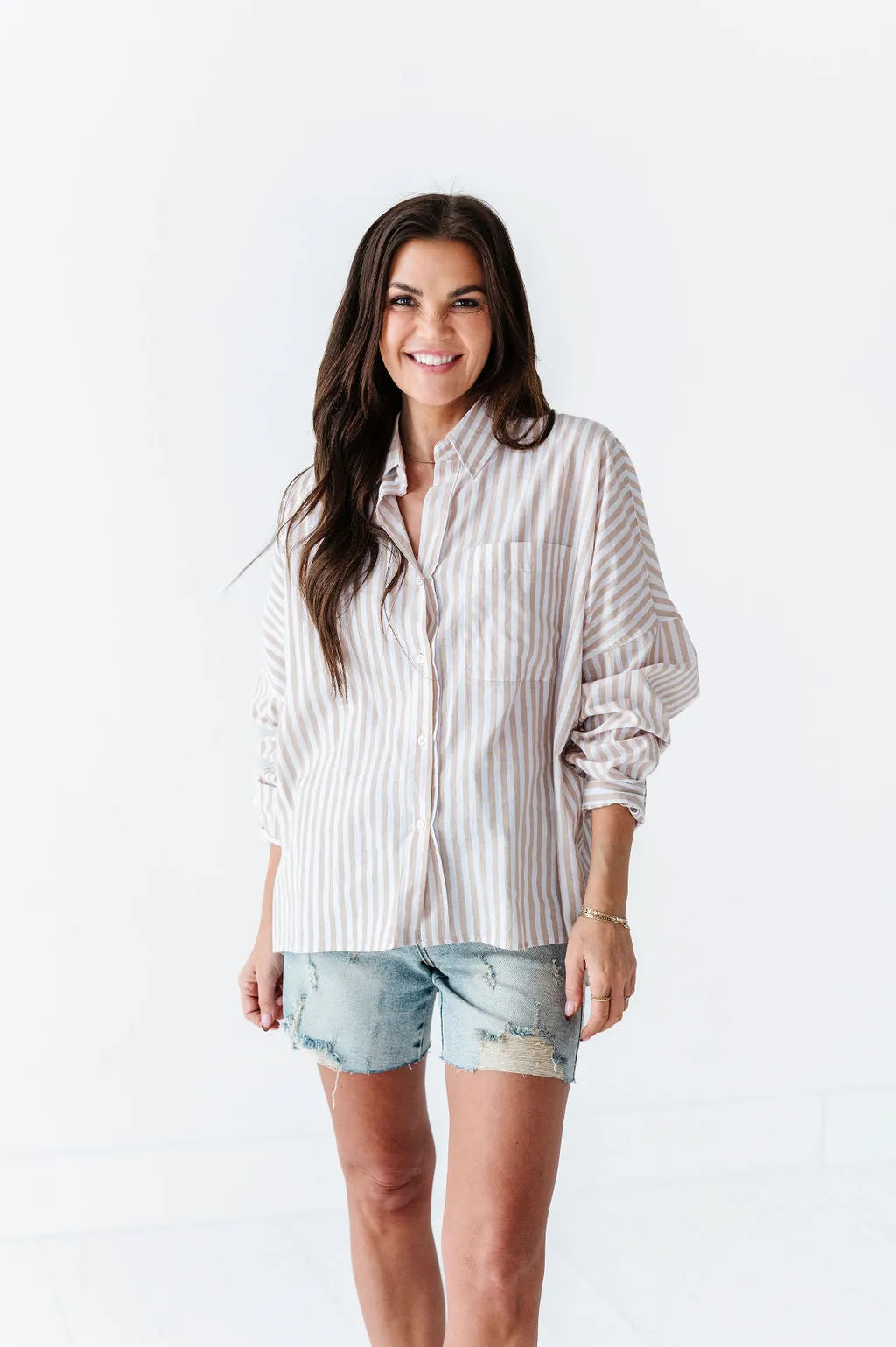 Merritt Striped Button Up