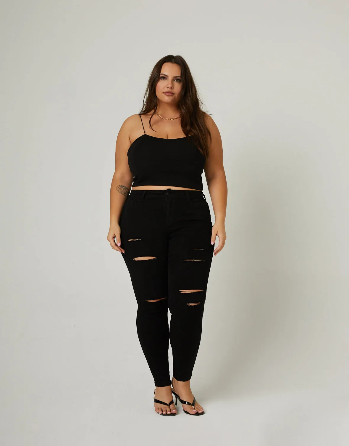 Plus Size High Rise Skinny Jeans