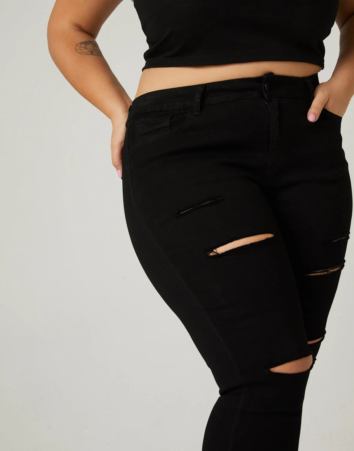 Plus Size High Rise Skinny Jeans