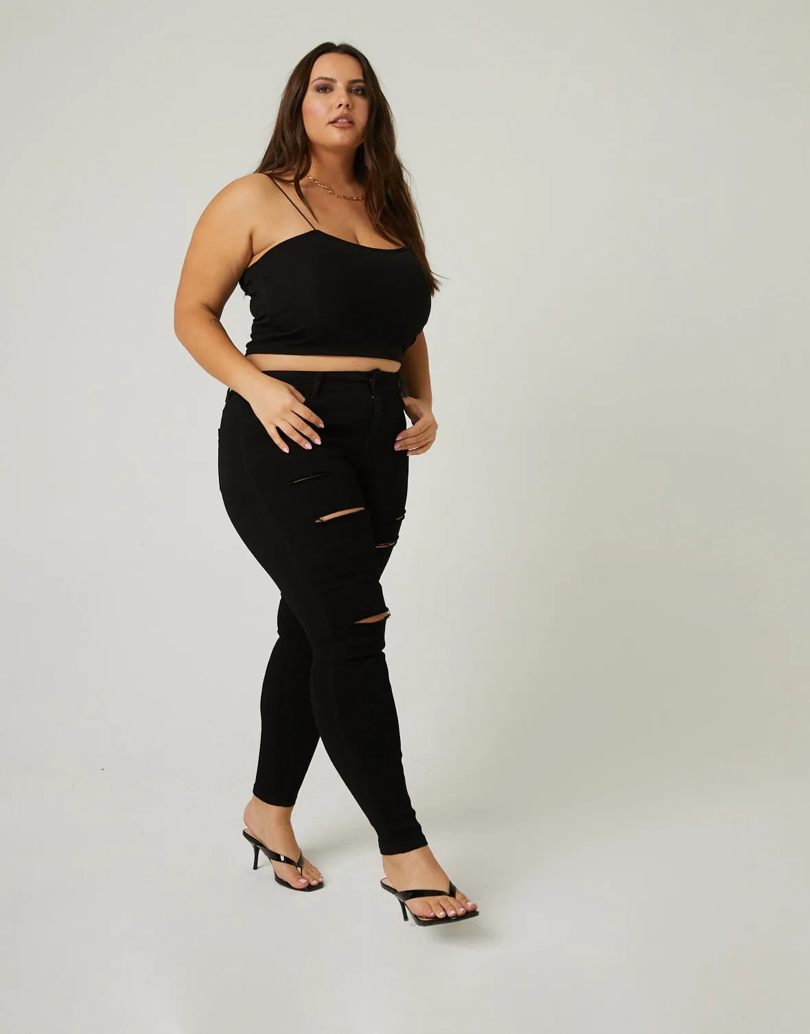 Plus Size High Rise Skinny Jeans