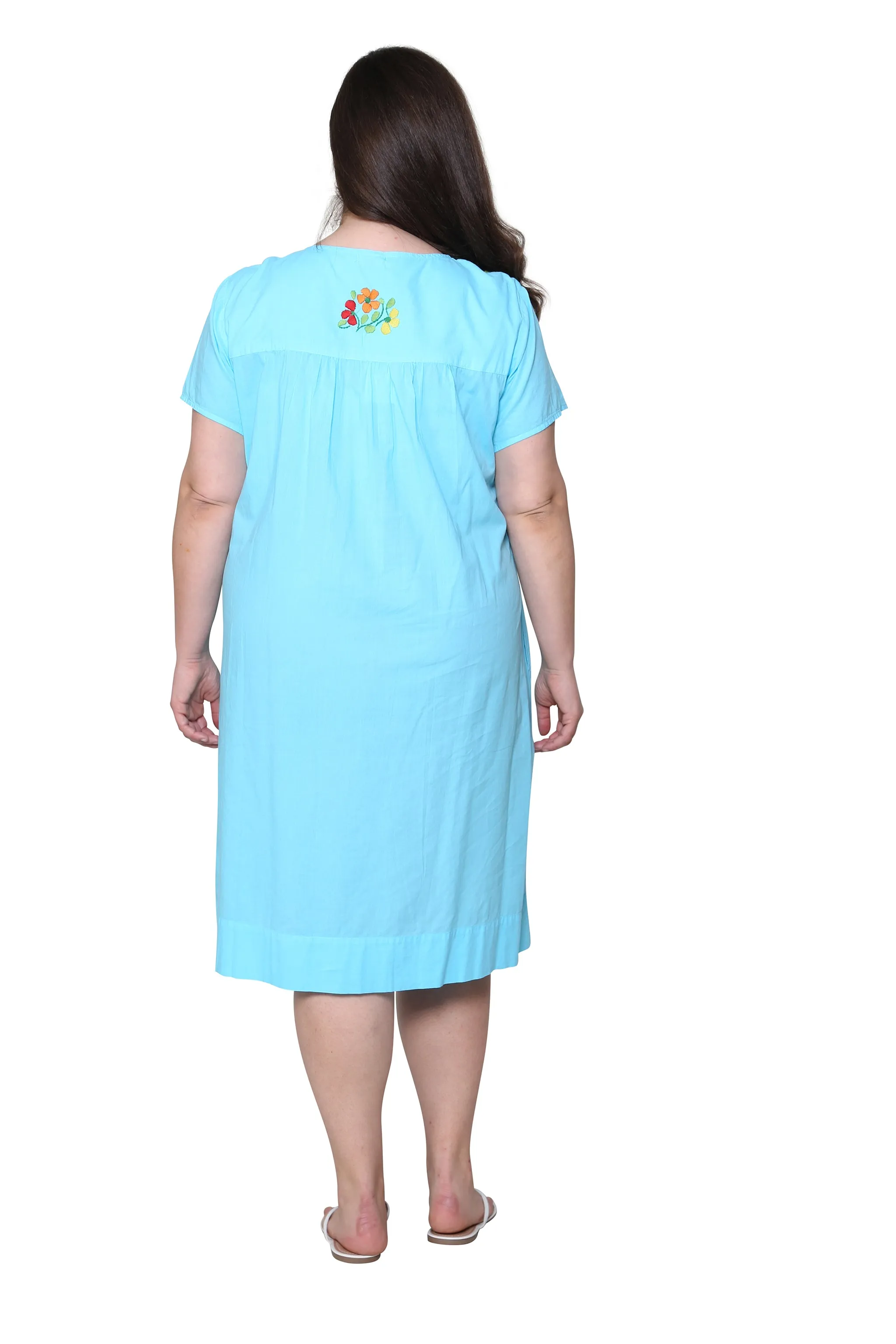 Plus Size La Cera Embroidered Short Sleeve Dress