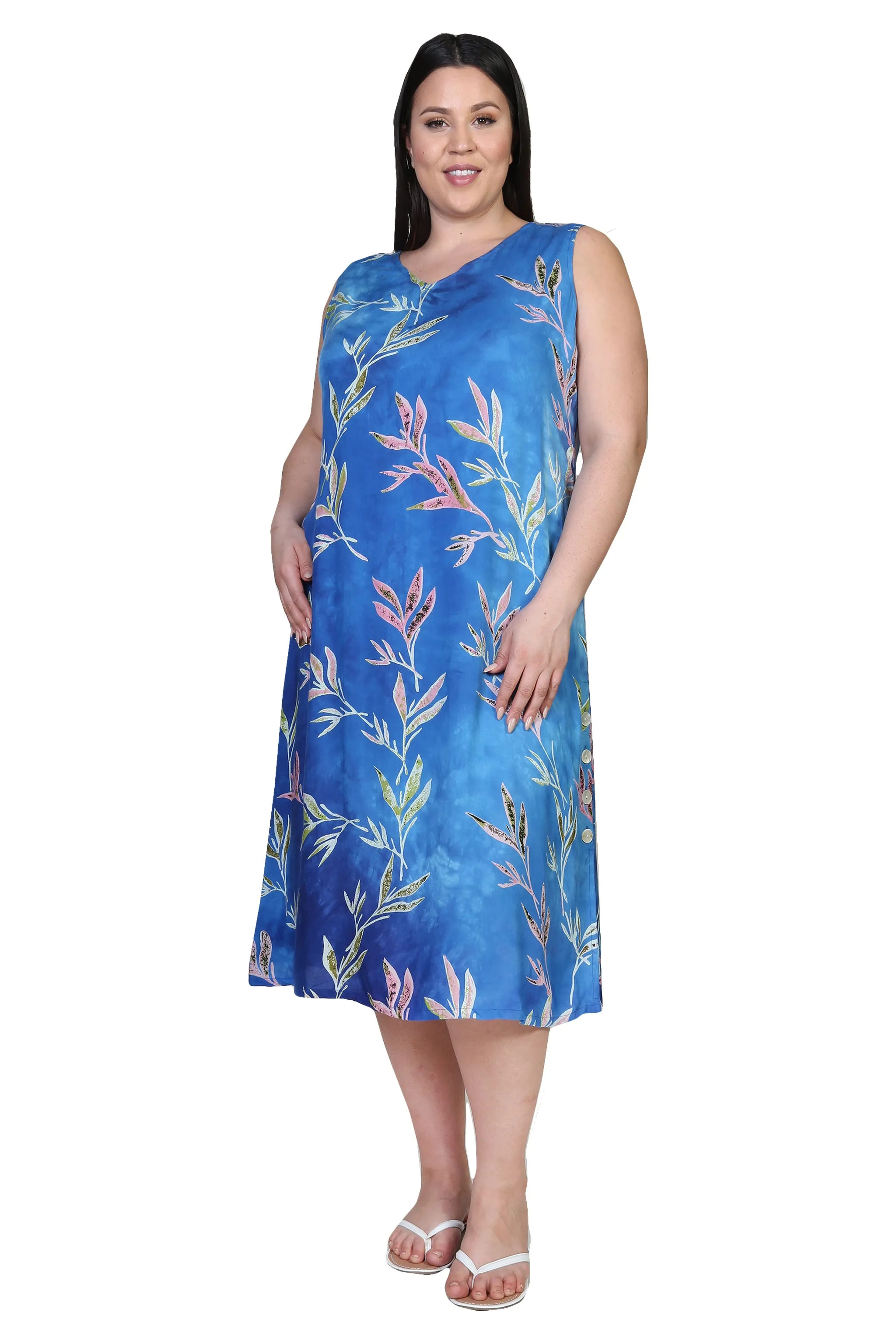 Plus Size La Cera Sleeveless V-Neck Dress