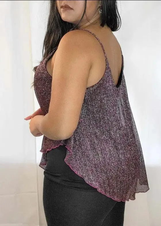 Plus Size Shimmer Blouse | Sleeveless Blouse