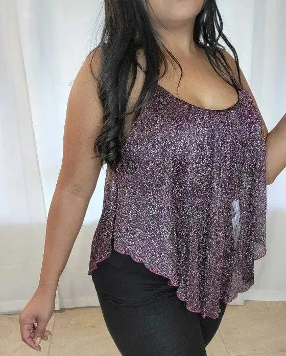 Plus Size Shimmer Blouse | Sleeveless Blouse