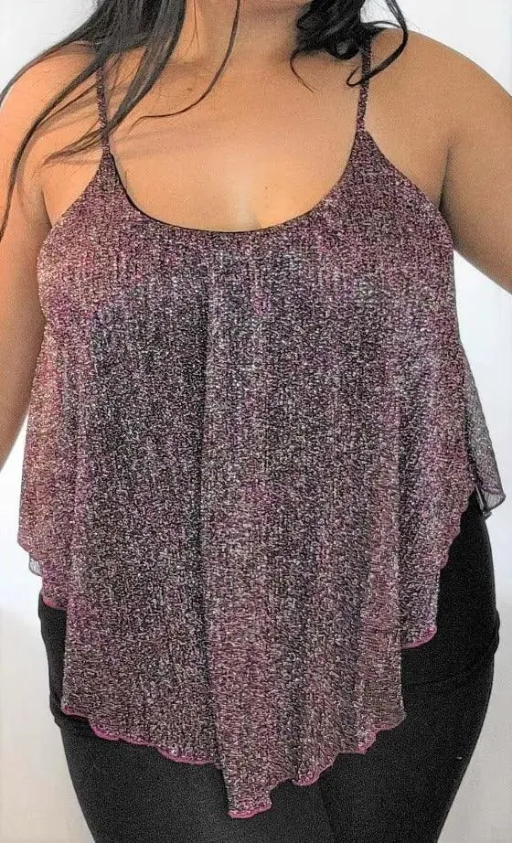 Plus Size Shimmer Blouse | Sleeveless Blouse