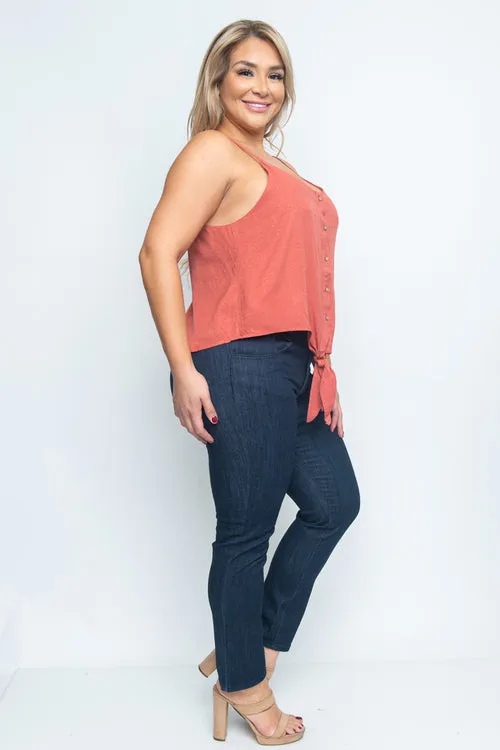 Plus Size Sleeveless Top (ZB10159)