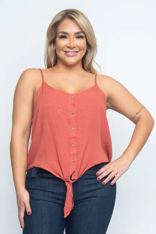 Plus Size Sleeveless Top (ZB10159)