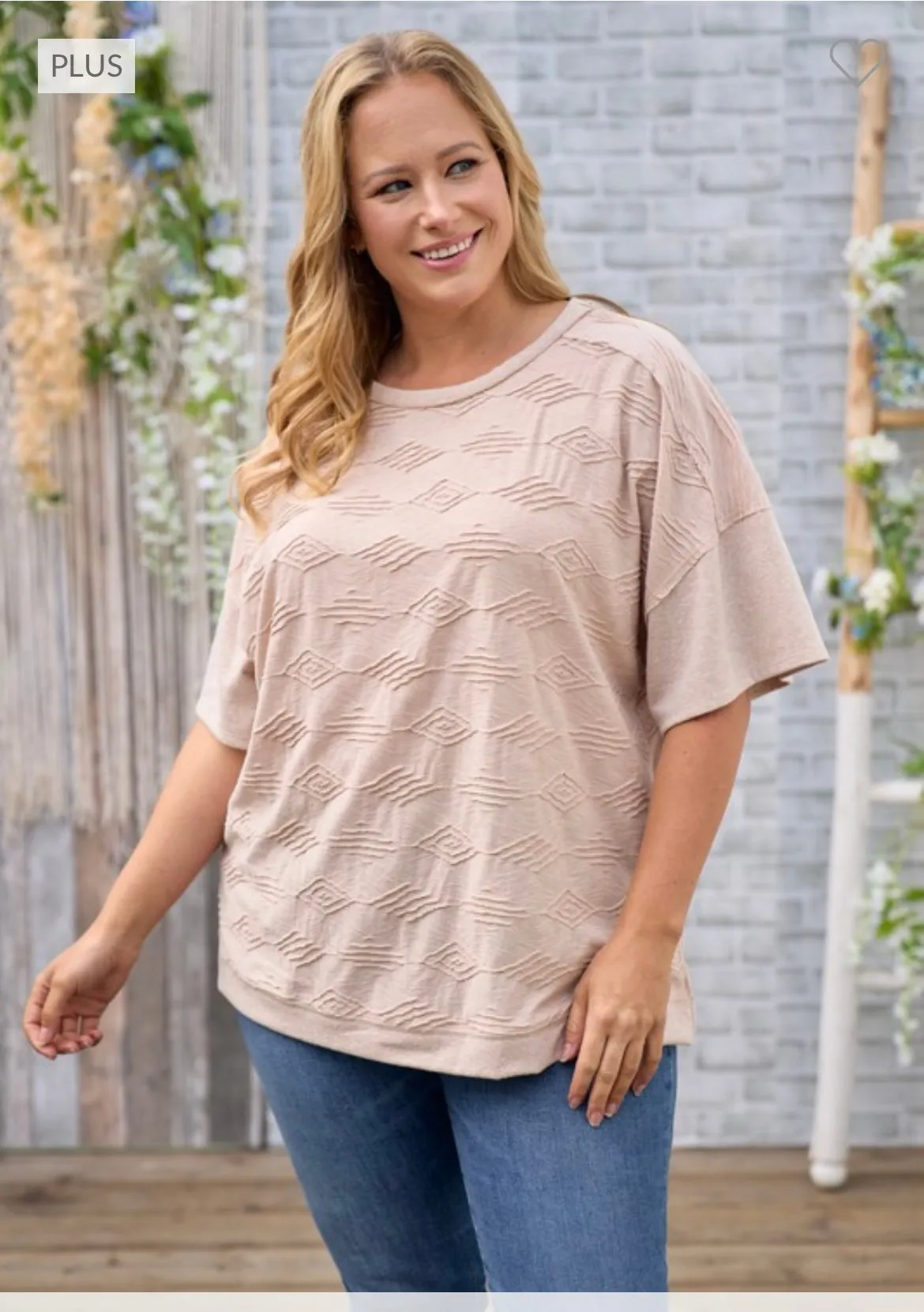 Plus size taupe top