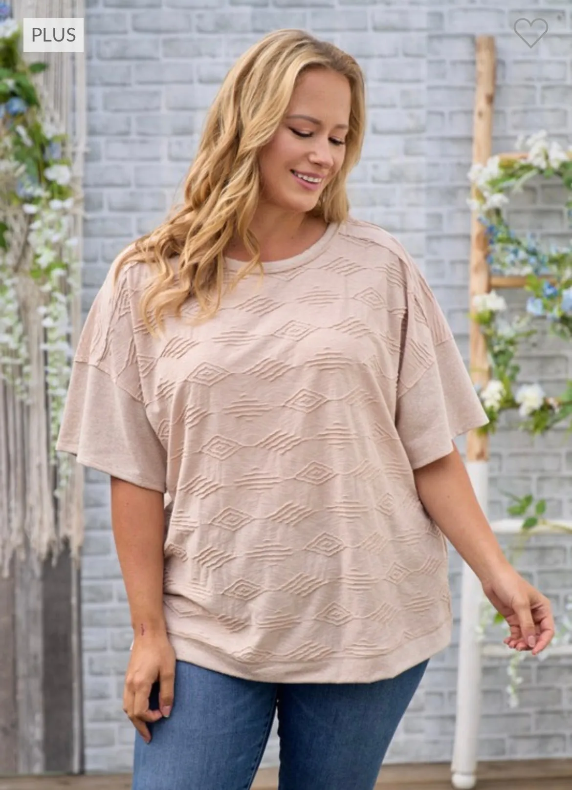 Plus size taupe top