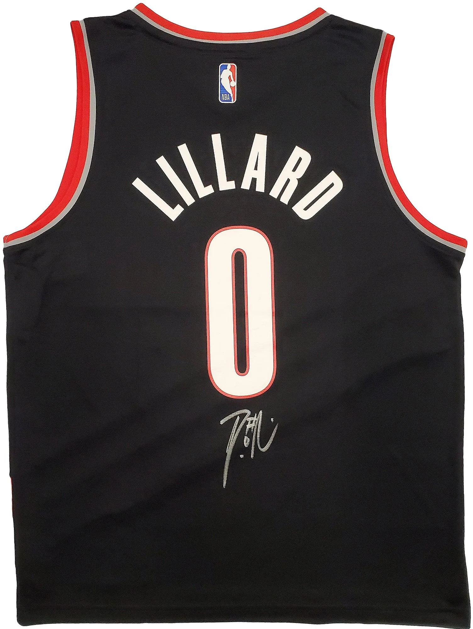 Portland Trail Blazers Damian Lillard Autographed Black Fanatics Jersey Size M Beckett BAS Stock #196412