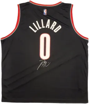 Portland Trail Blazers Damian Lillard Autographed Black Fanatics Jersey Size XXL Beckett BAS Stock #196413