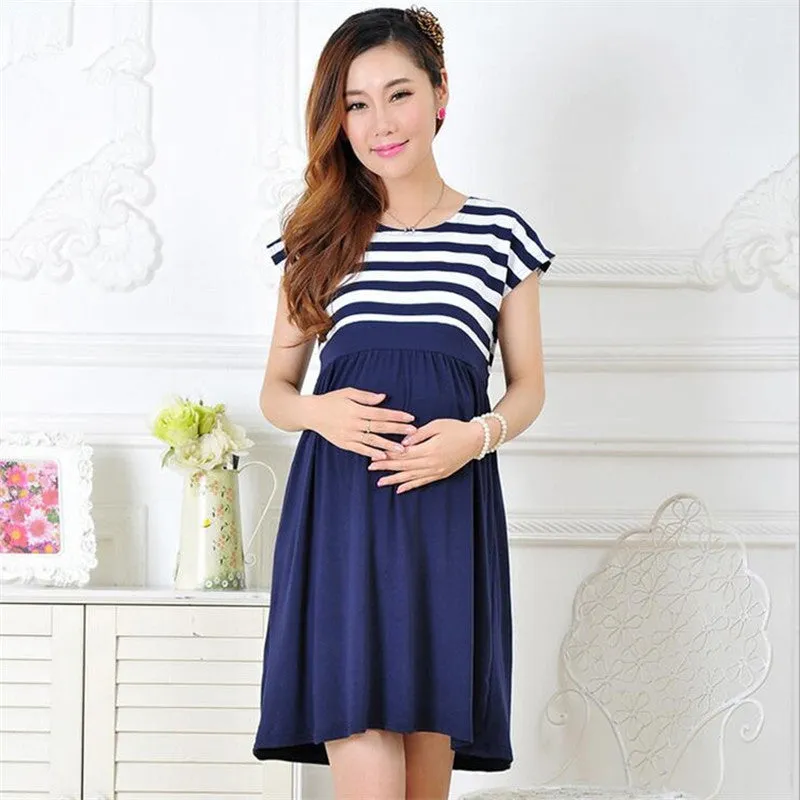 Pregnancy Women Long Dresses Maternity Nursing Dress