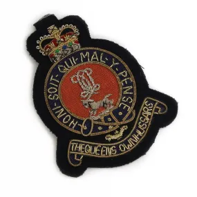 QUEENS OWN HUSSARS WIRE BLAZER BADGE