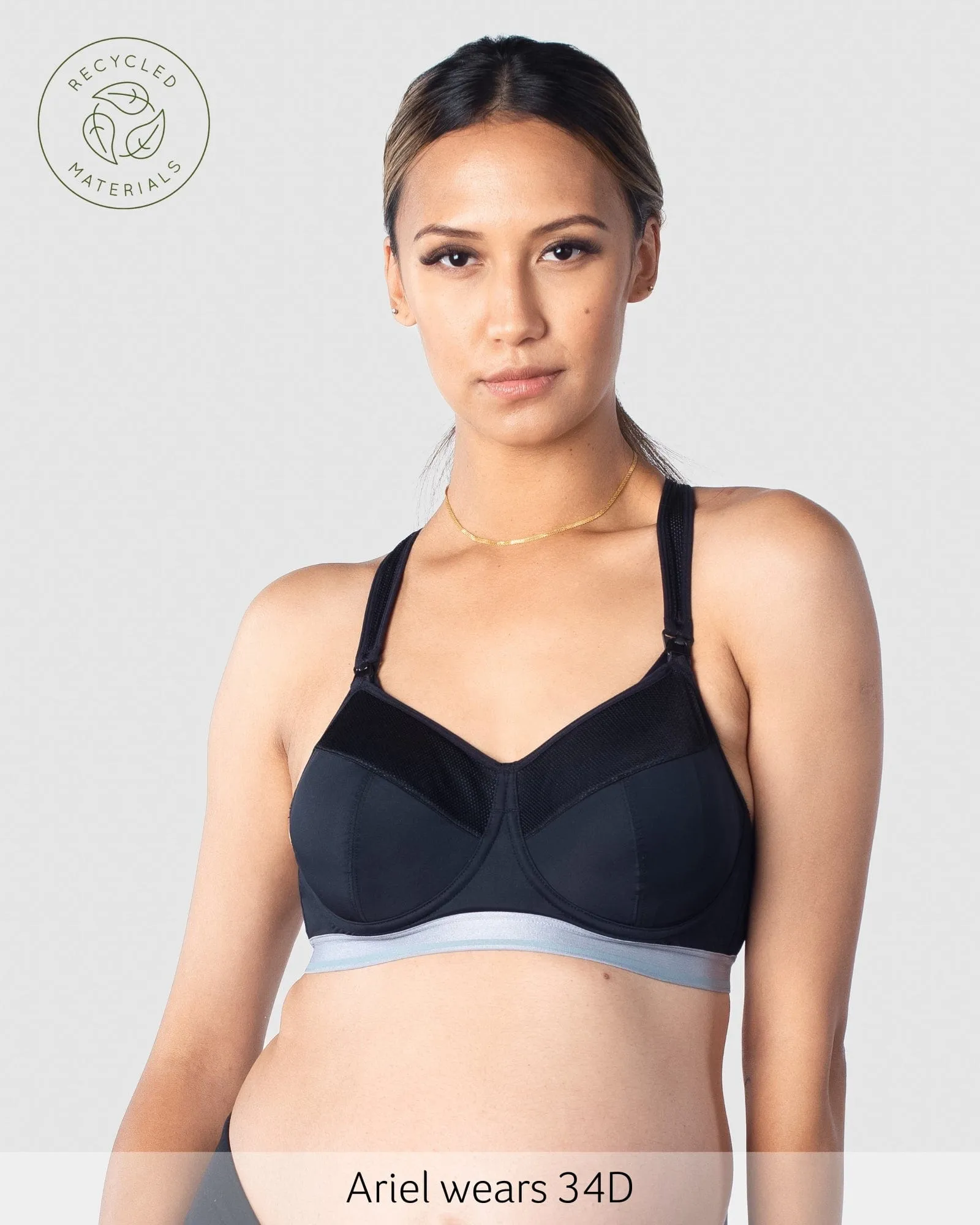 REACTIVATE BLACK SPORTS NURSING BRA - FLEXI UNDERWIRE